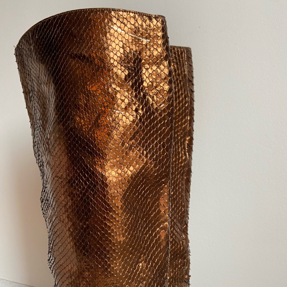 Jimmy Choo Mavis Python Metallic Boots - Picture 9 of 16